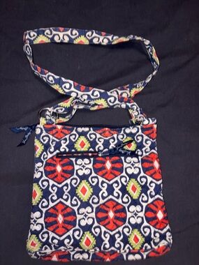 Vera Bradley Navy Red Lime Green Quilted Crossbody Bag